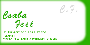 csaba feil business card